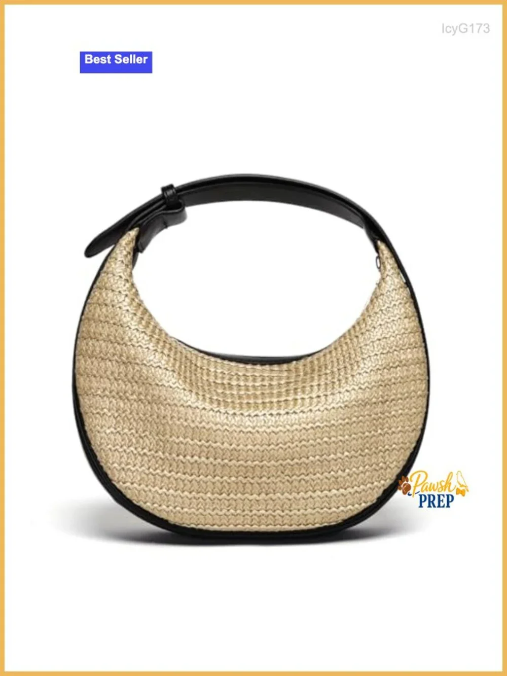 Handwoven Straw Hobo Shoulder Bag Purse Crossbody Women